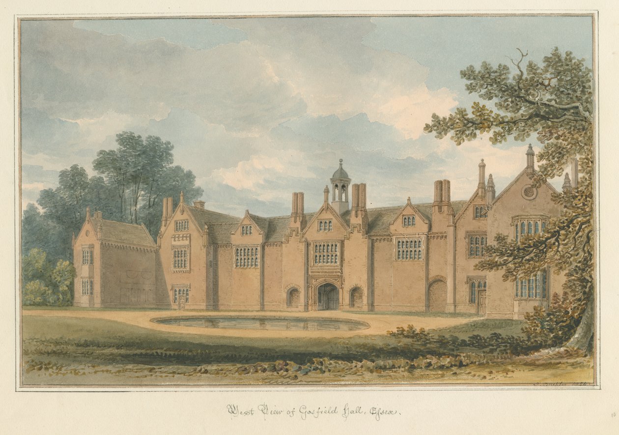 Essex - Gosfield Hall, 1824 af John Buckler