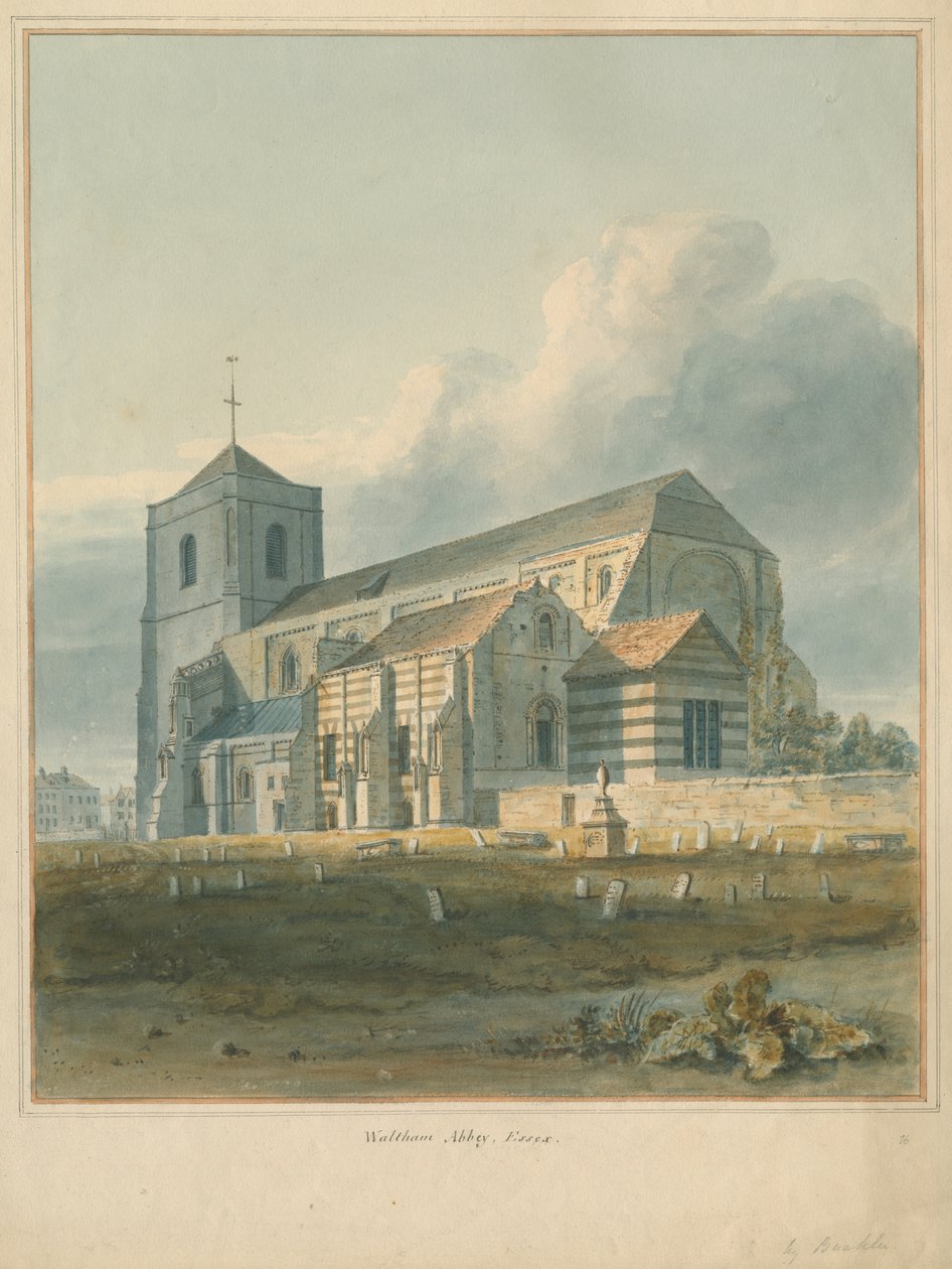 Essex - Waltham Abbey, 1802 af John Buckler