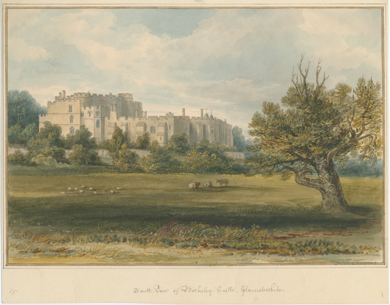 Gloucestershire - Berkeley Castle af John Buckler