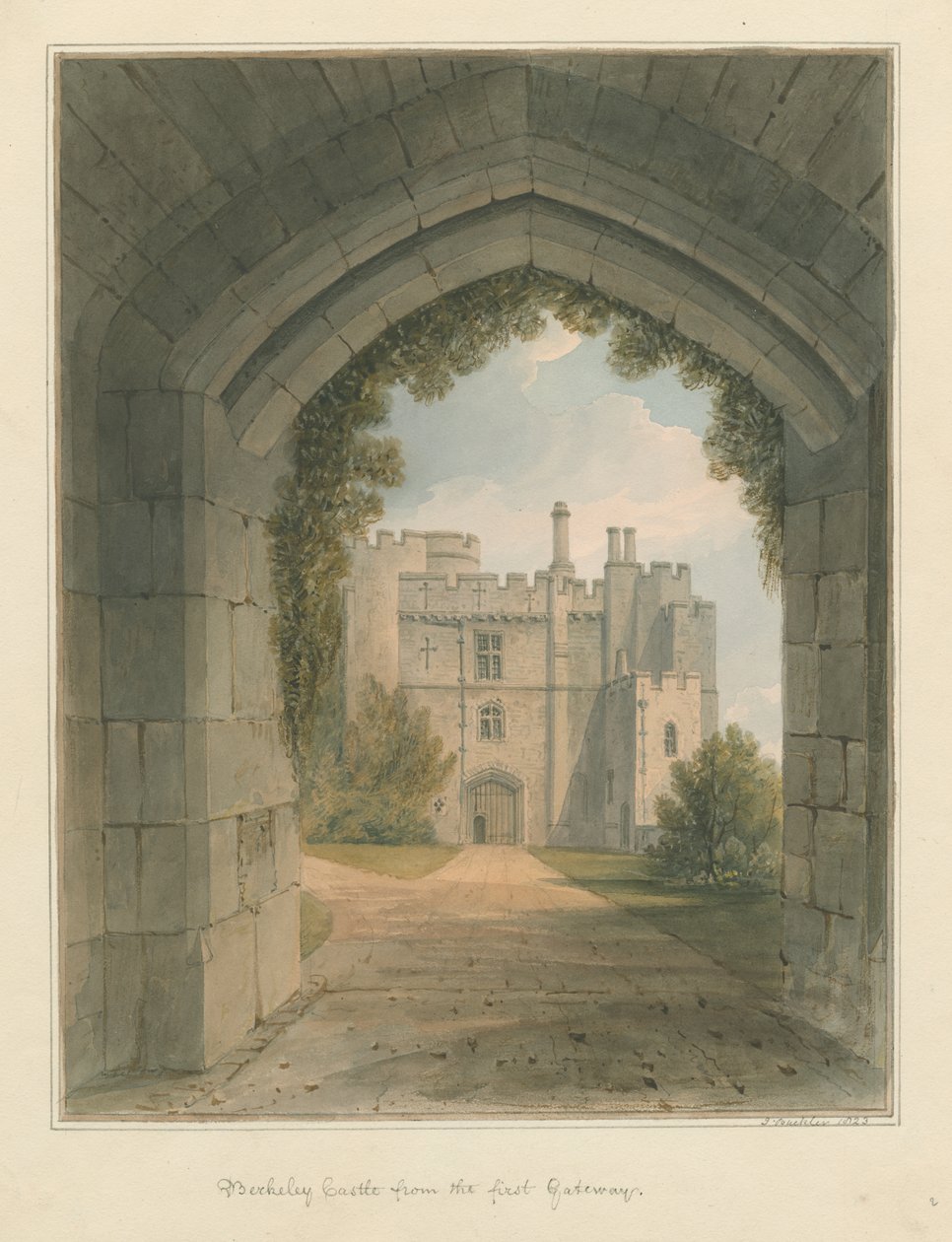 Gloucestershire - Berkeley Castle, 1823 af John Buckler