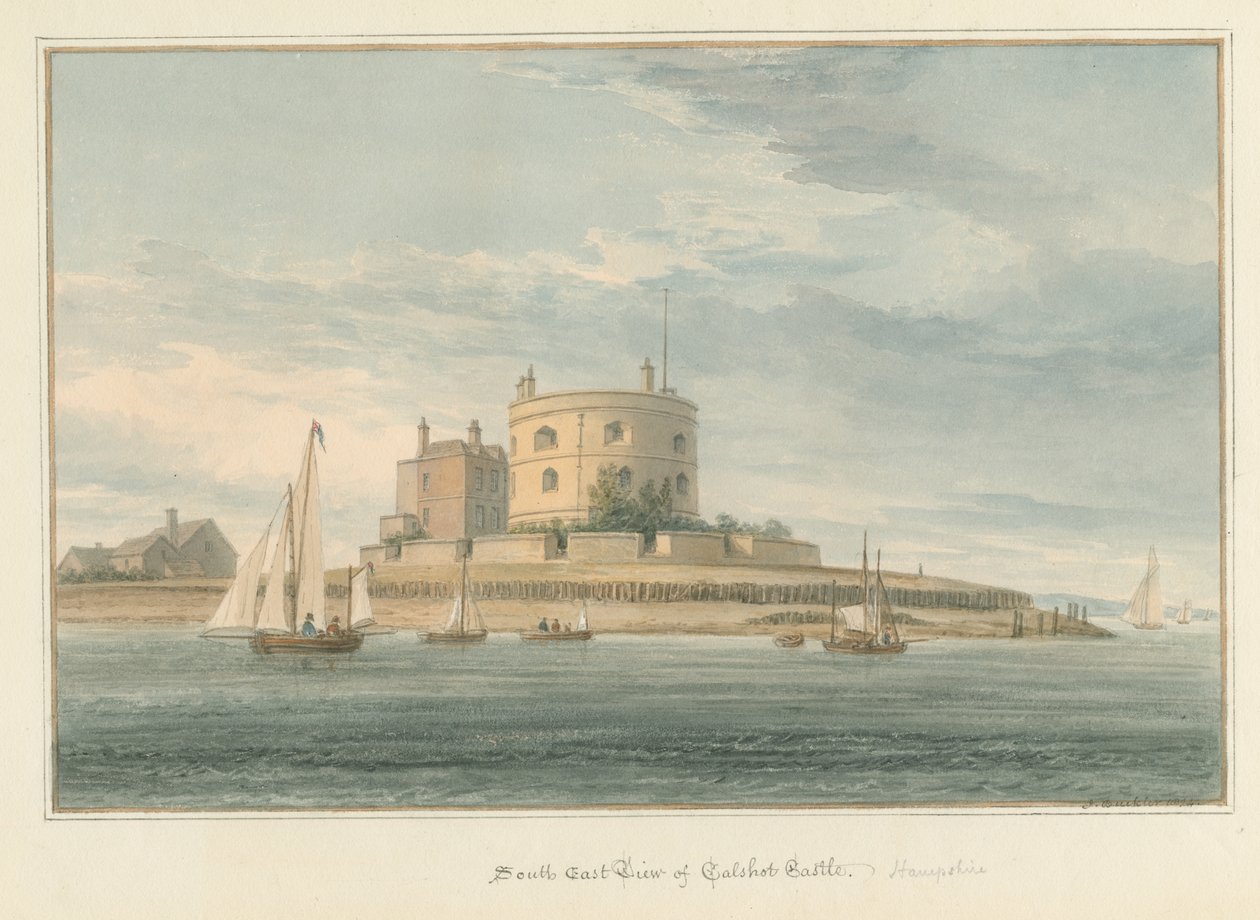 Hampshire - Calshot Castle, 1824 af John Buckler