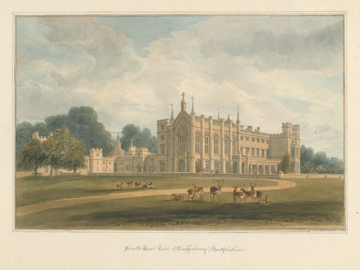 Hertfordshire - Cashiobury, 1815 af John Buckler