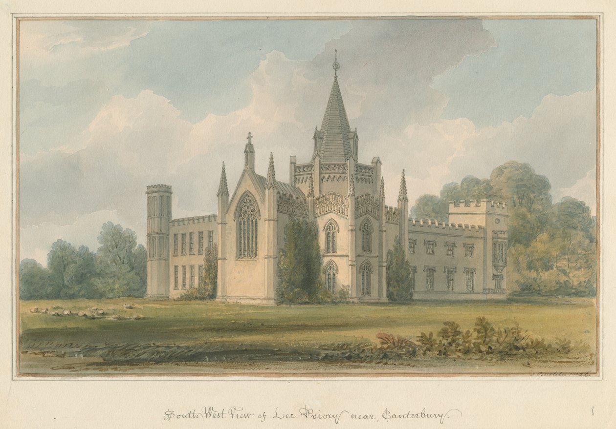 Kent - Canterbury - Lee Priory, 1826 af John Buckler