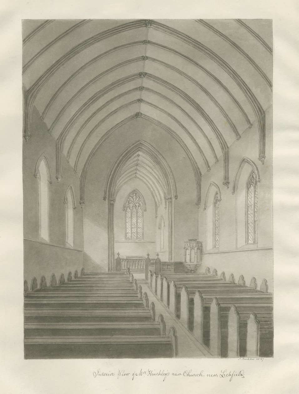 Lichfield - Interior of Christ Church [New Church