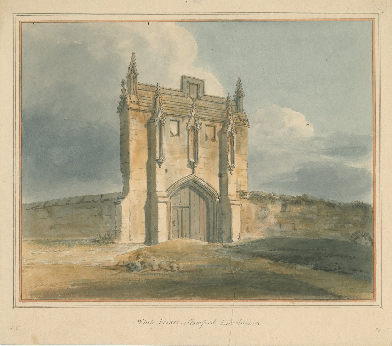 Lincolnshire - Stamford - White Friars, 1802 af John Buckler
