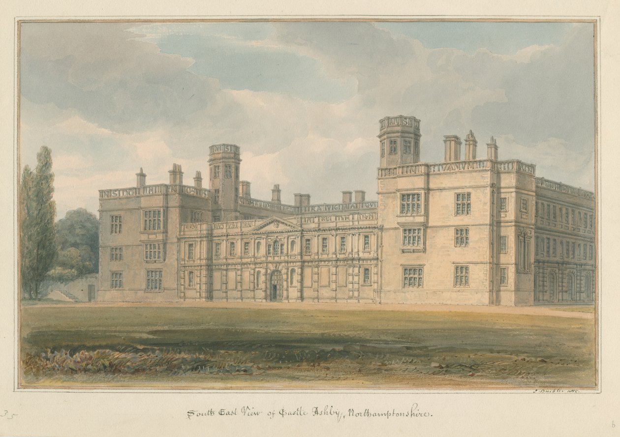 Northamptonshire - Castle Ashby, 1815 af John Buckler