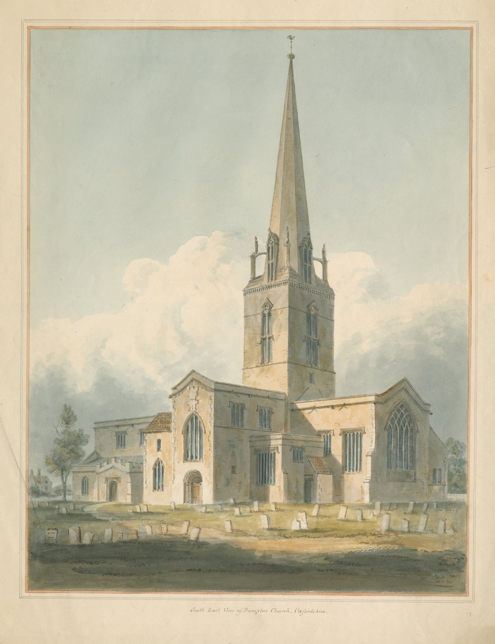 Oxfordshire - Bampton Church, 1802 af John Buckler