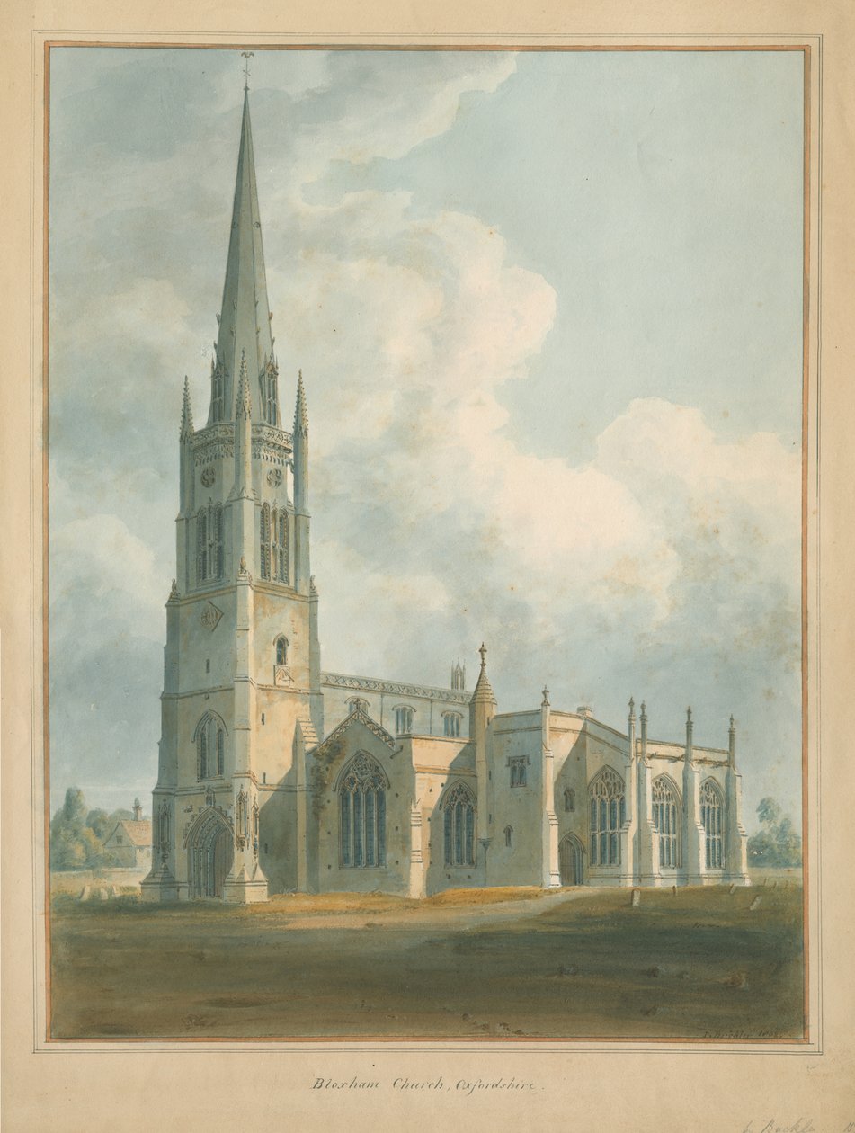 Oxfordshire - Bloxham Church, 1802 af John Buckler