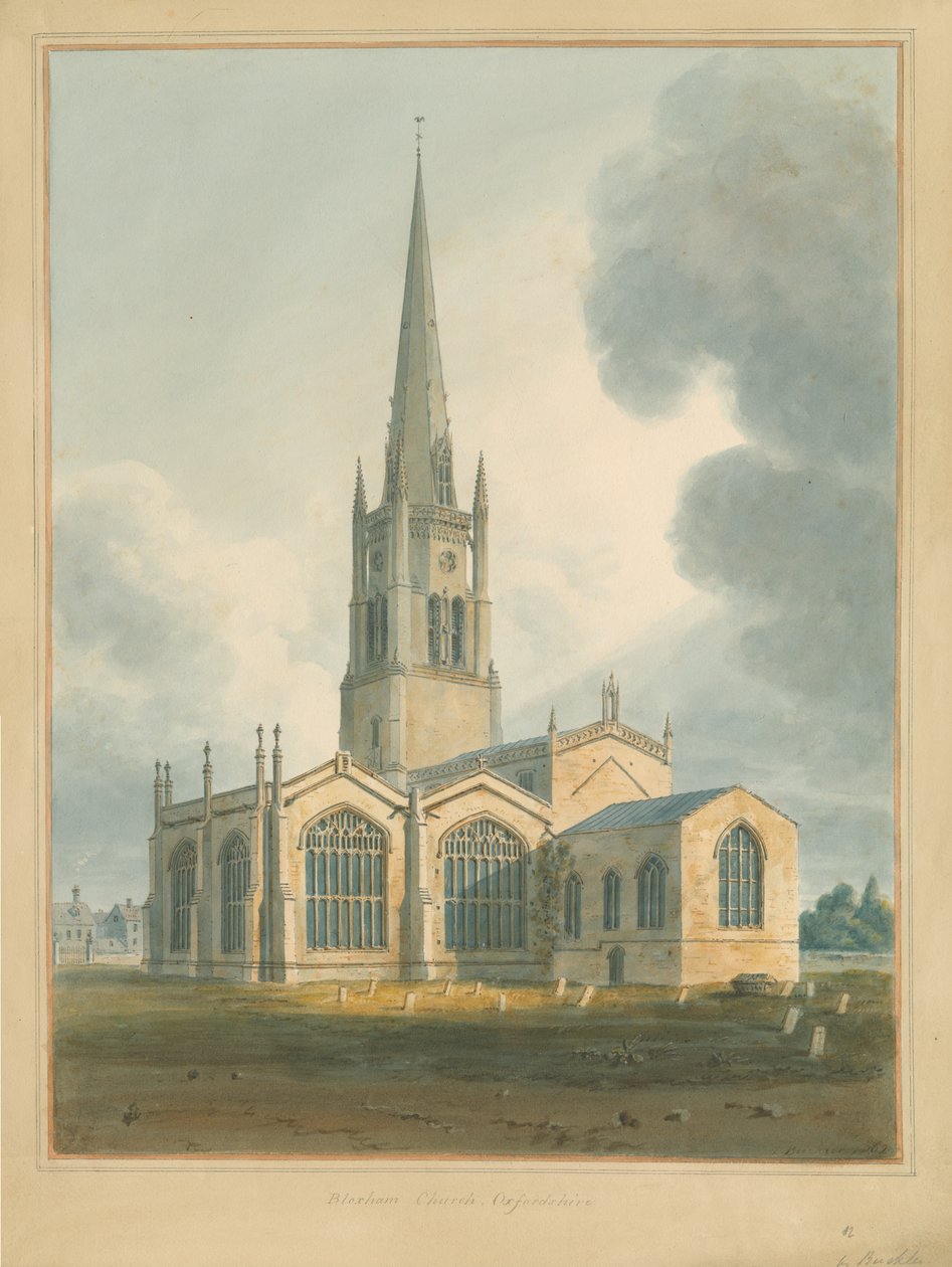 Oxfordshire - Bloxham Church, 1802 af John Buckler