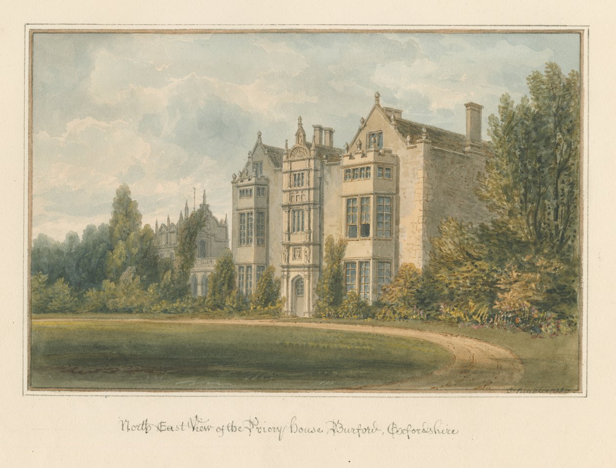 Oxfordshire - Burford - Priory House, 1820 af John Buckler