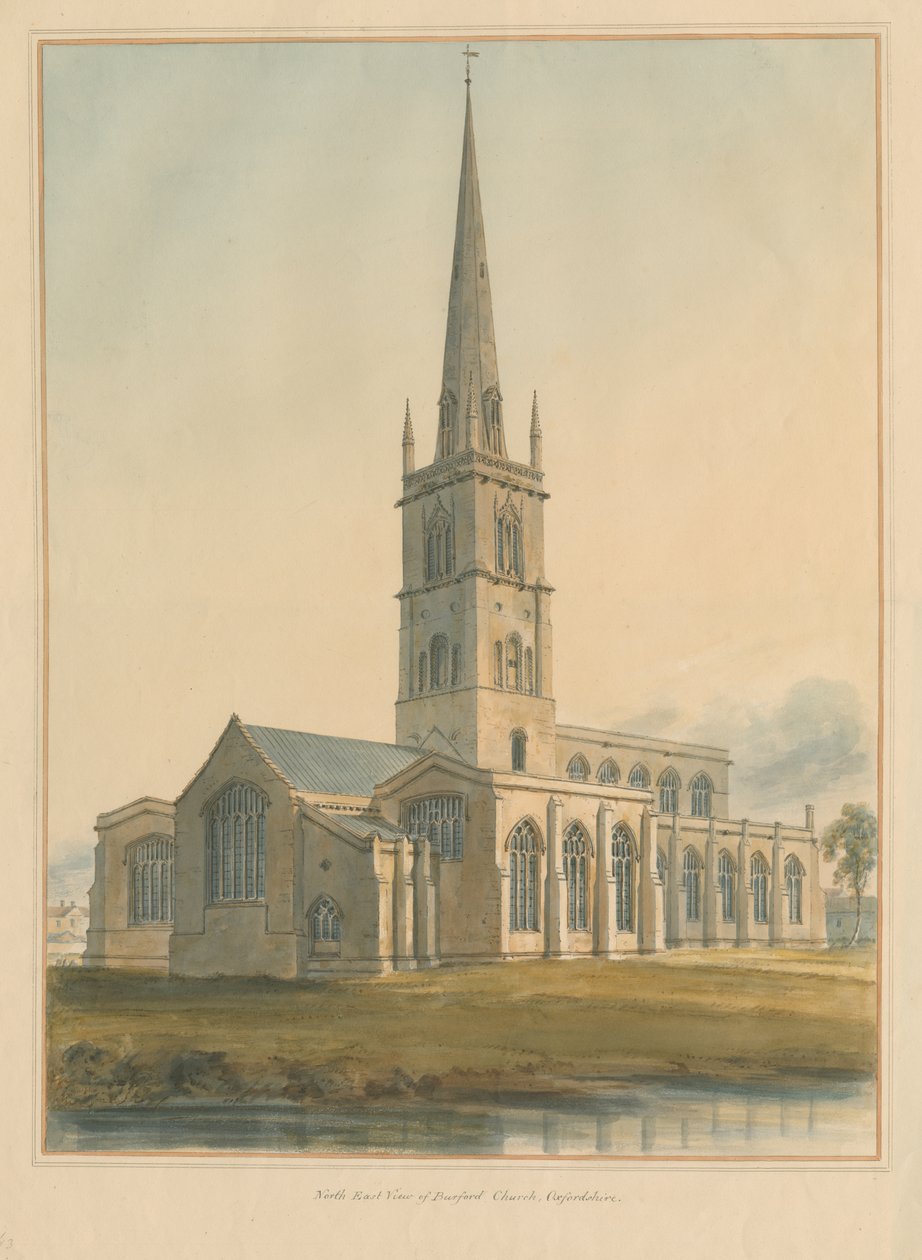 Oxfordshire - Burford Church, 1802dani af John Buckler