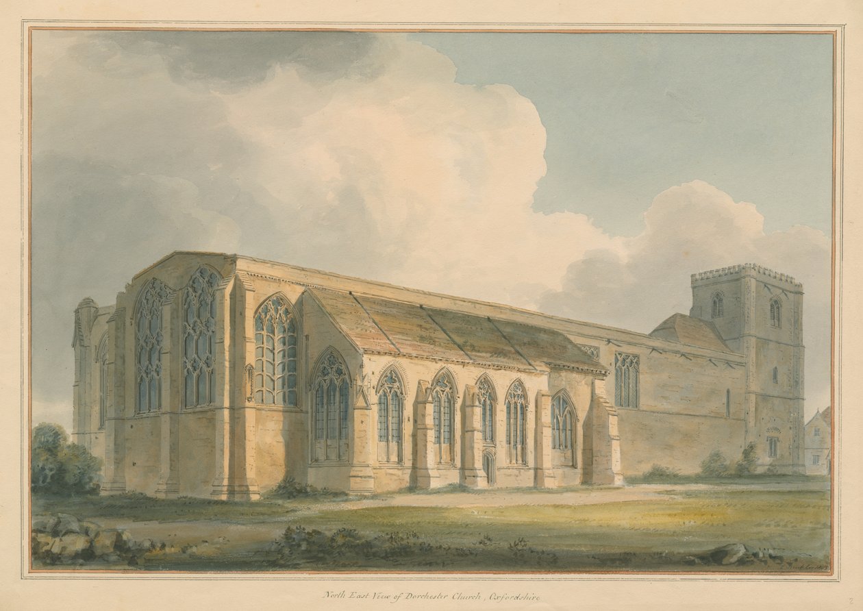 Oxfordshire - Dorchester Church, 1803 af John Buckler
