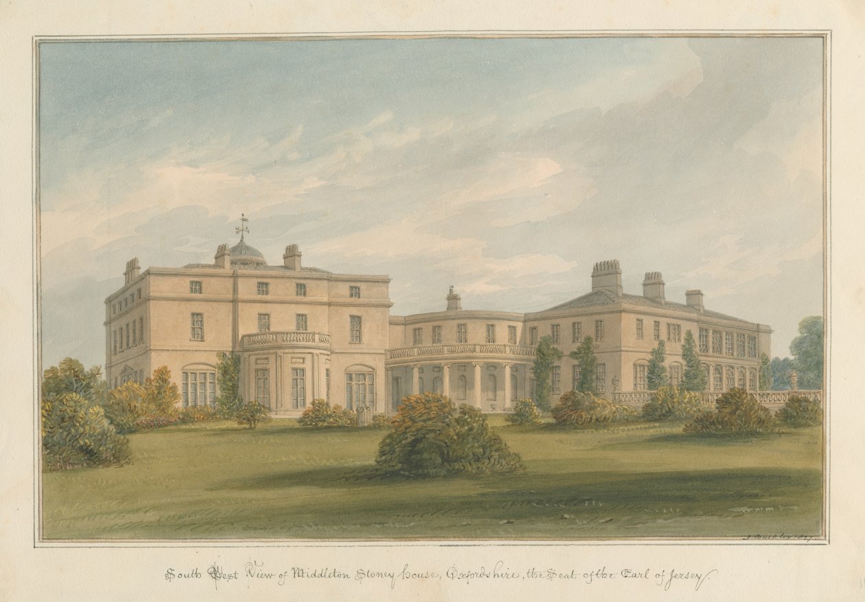 Oxfordshire - Middleton Stoney House, 1827 af John Buckler