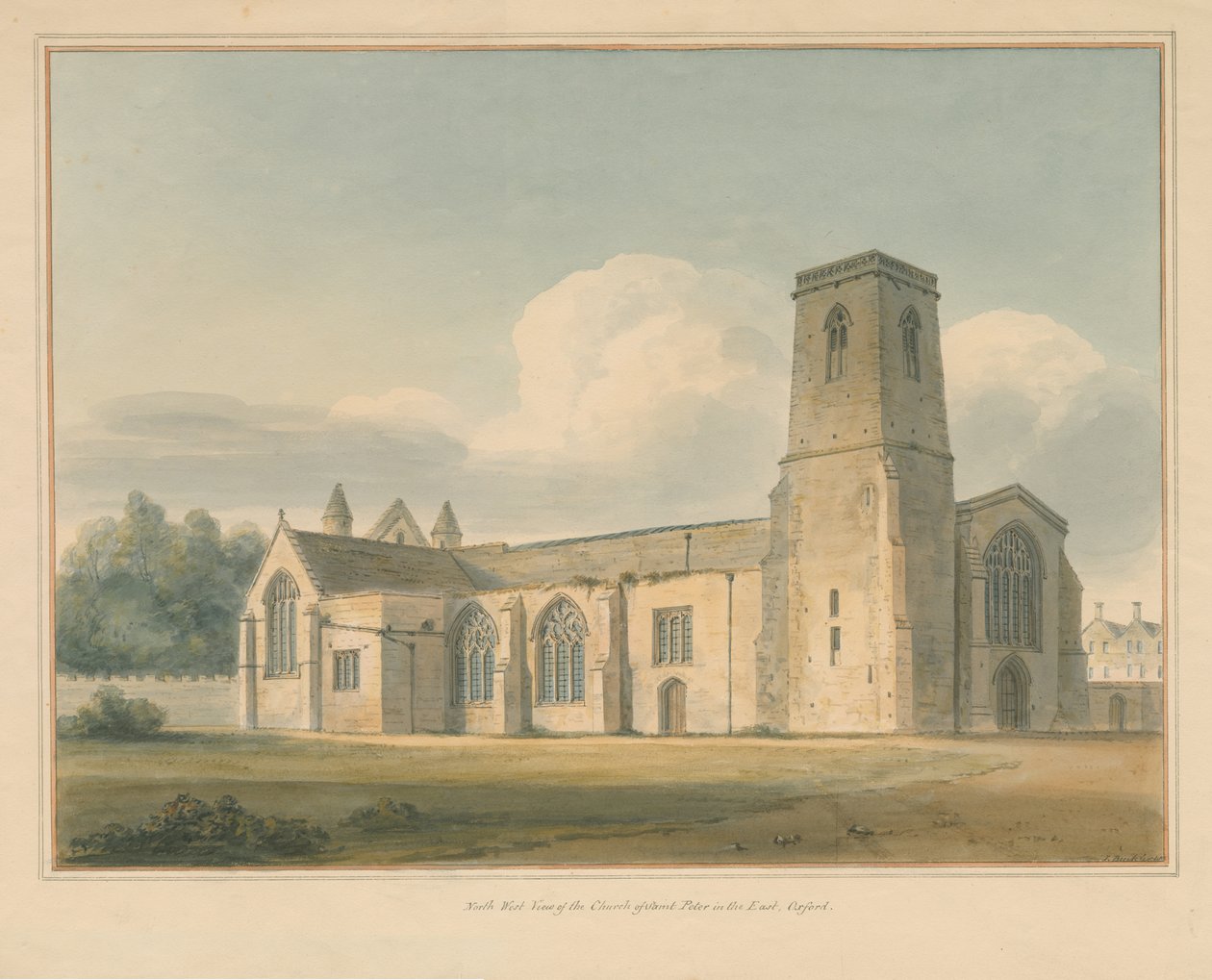 Oxfordshire - Oxford - St. Peter in the East Church, 1803dani af John Buckler