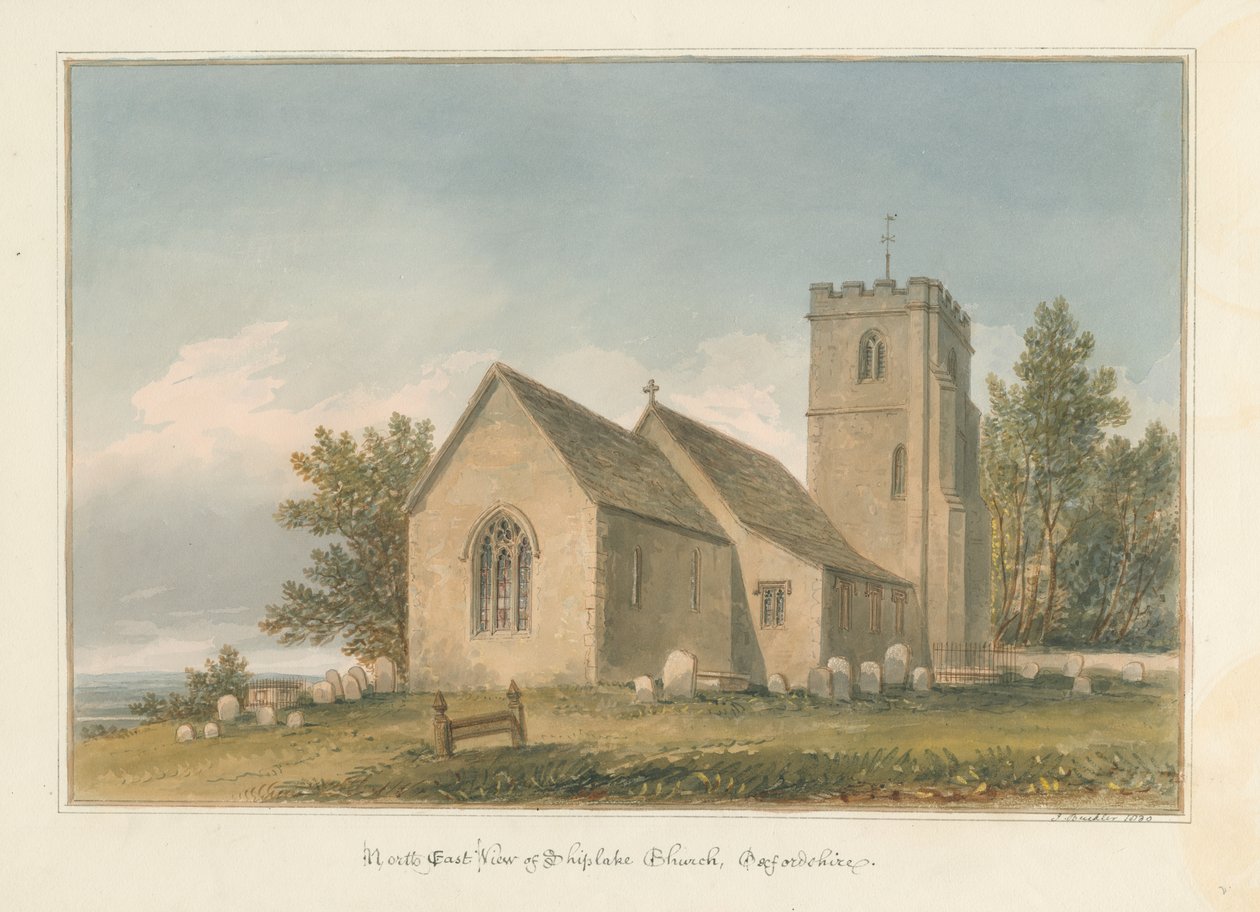 Oxfordshire - Shiplake Church, 1830 af John Buckler