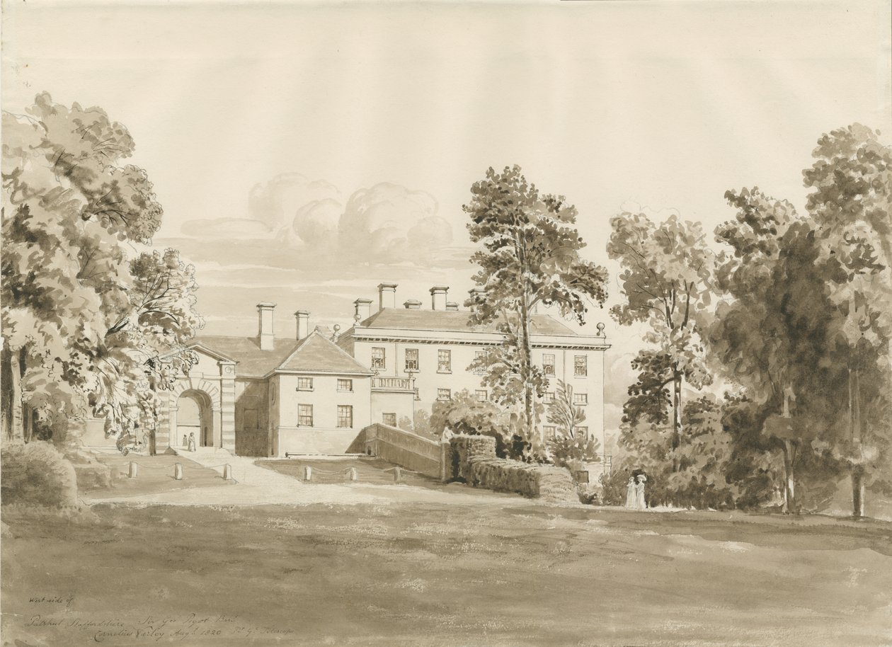 Patshull House: sepia vask tegning, august 1820 (tegning) af John Buckler