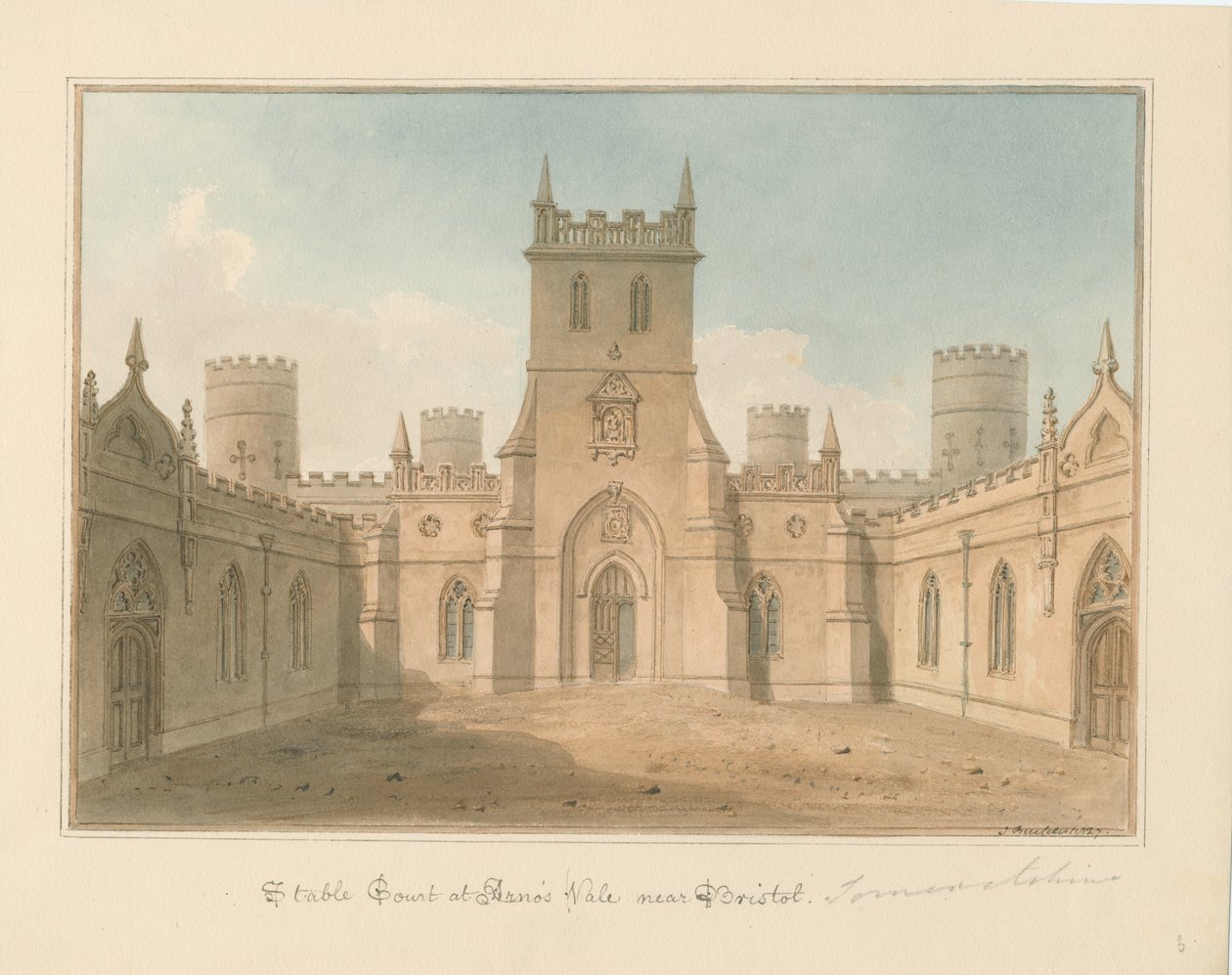 Somerset - Bristol - Stable Court at Arno "s Vale, 1827dani af John Buckler