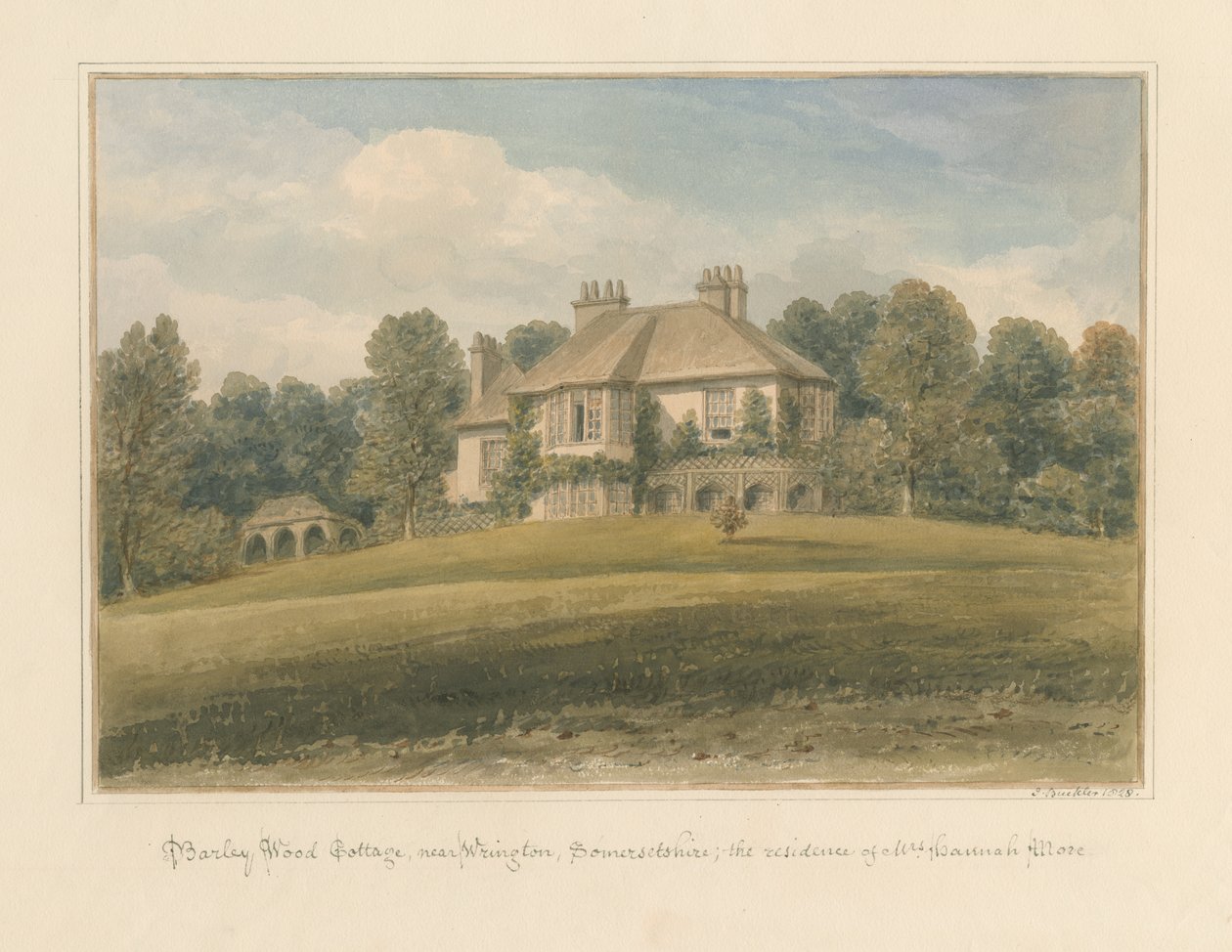 Somerset - Wrington - Barley Wood Cottage, 1828 af John Buckler
