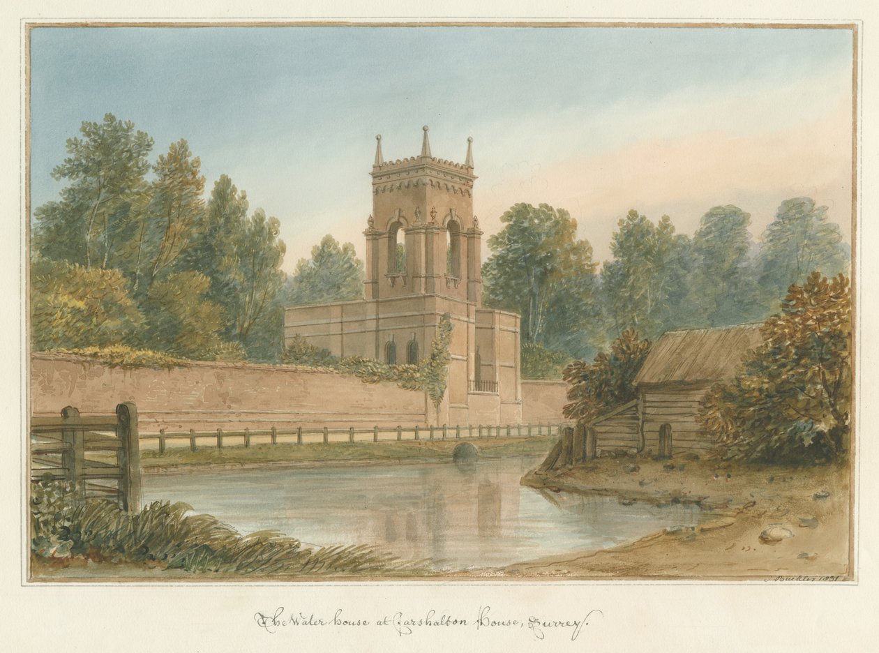 Surrey - Carshalton House - The Water House af John Buckler