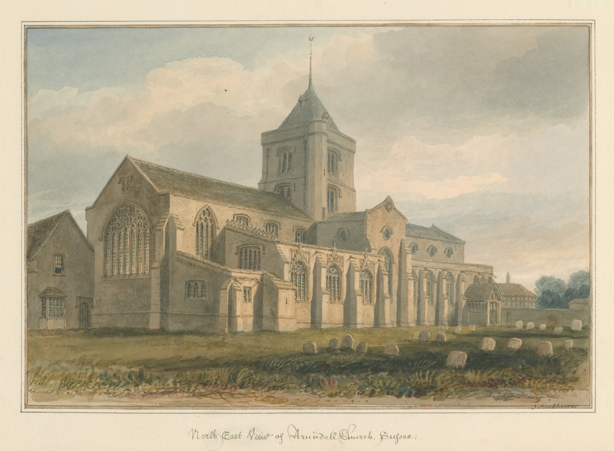Sussex - Arundel Church, 1804 af John Buckler