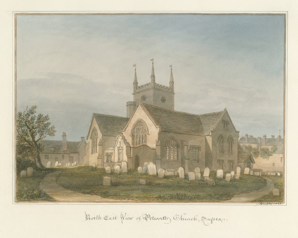 Sussex - Petworth Church, 1825dani af John Buckler