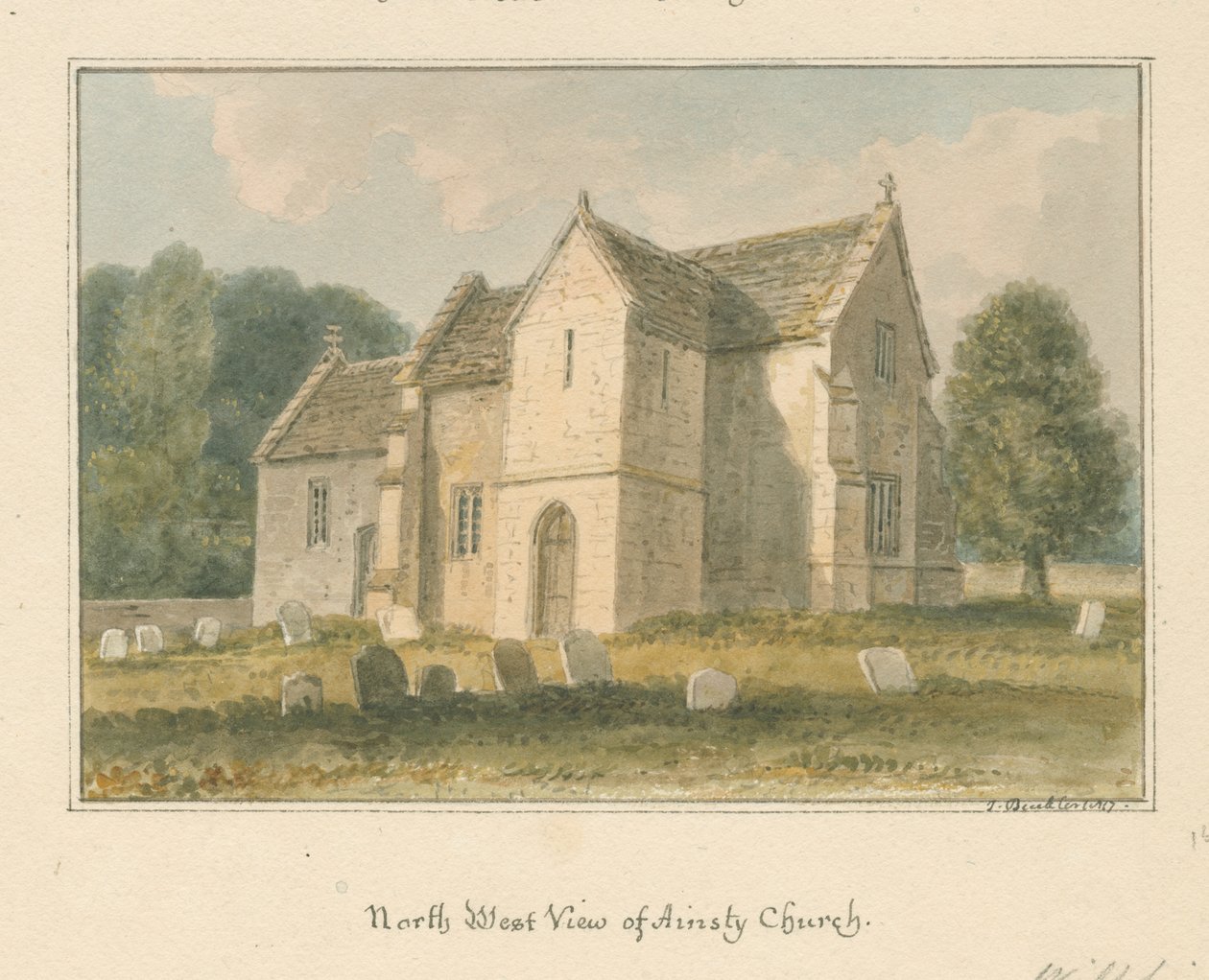 Wiltshire - Ansty - Church, 1817dani af John Buckler