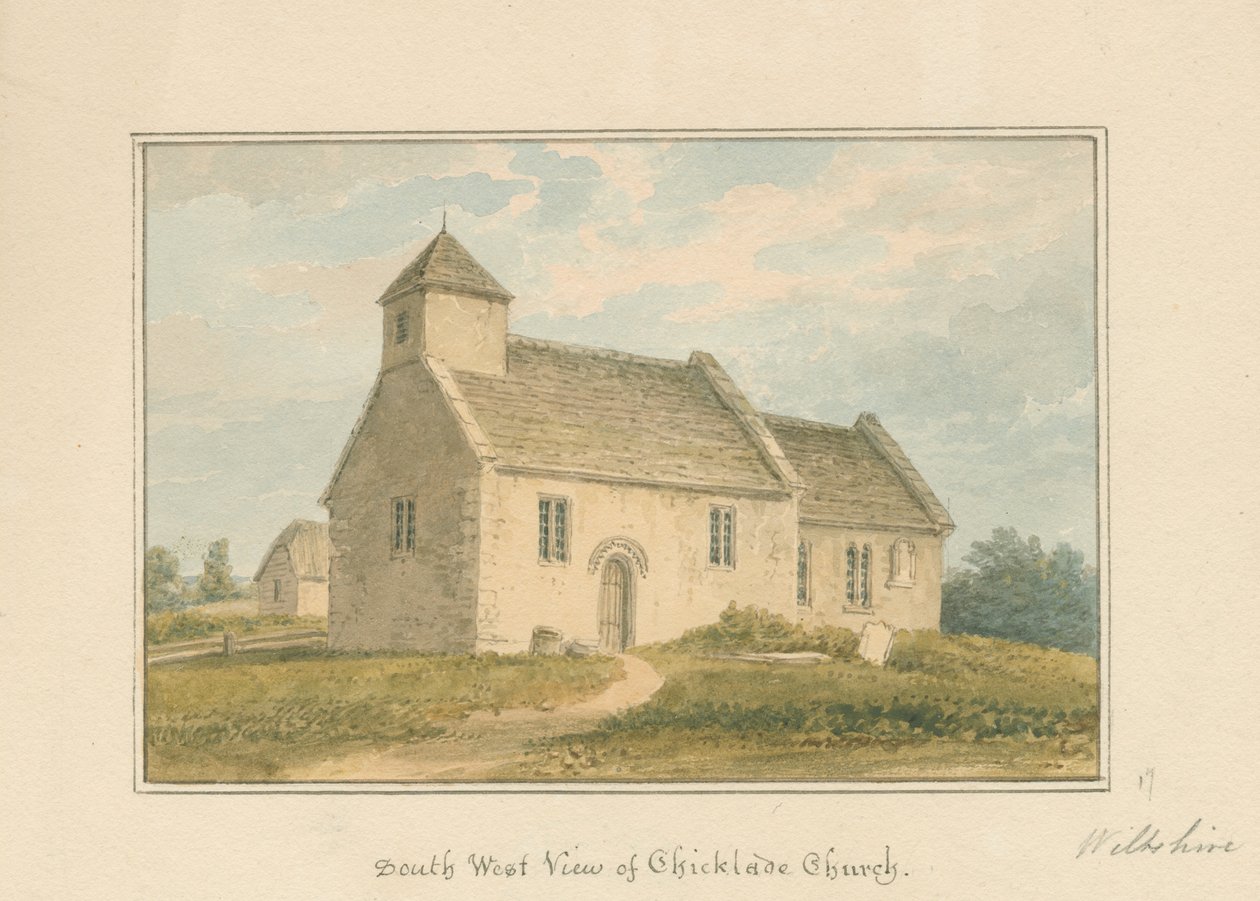 Wiltshire - Chicklade Church, 1817 af John Buckler