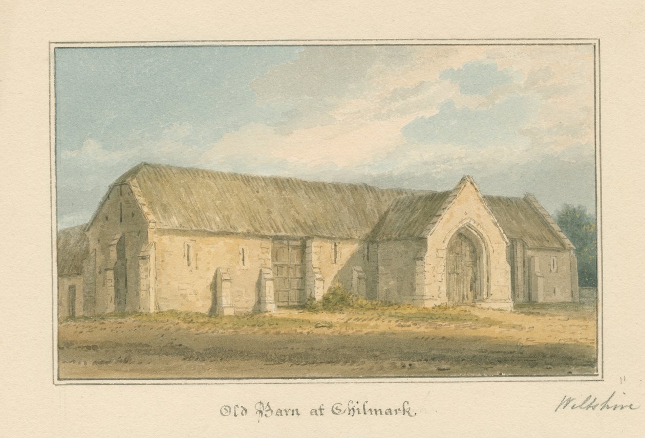Wiltshire - Chilmark - Old Barn, 1817 af John Buckler