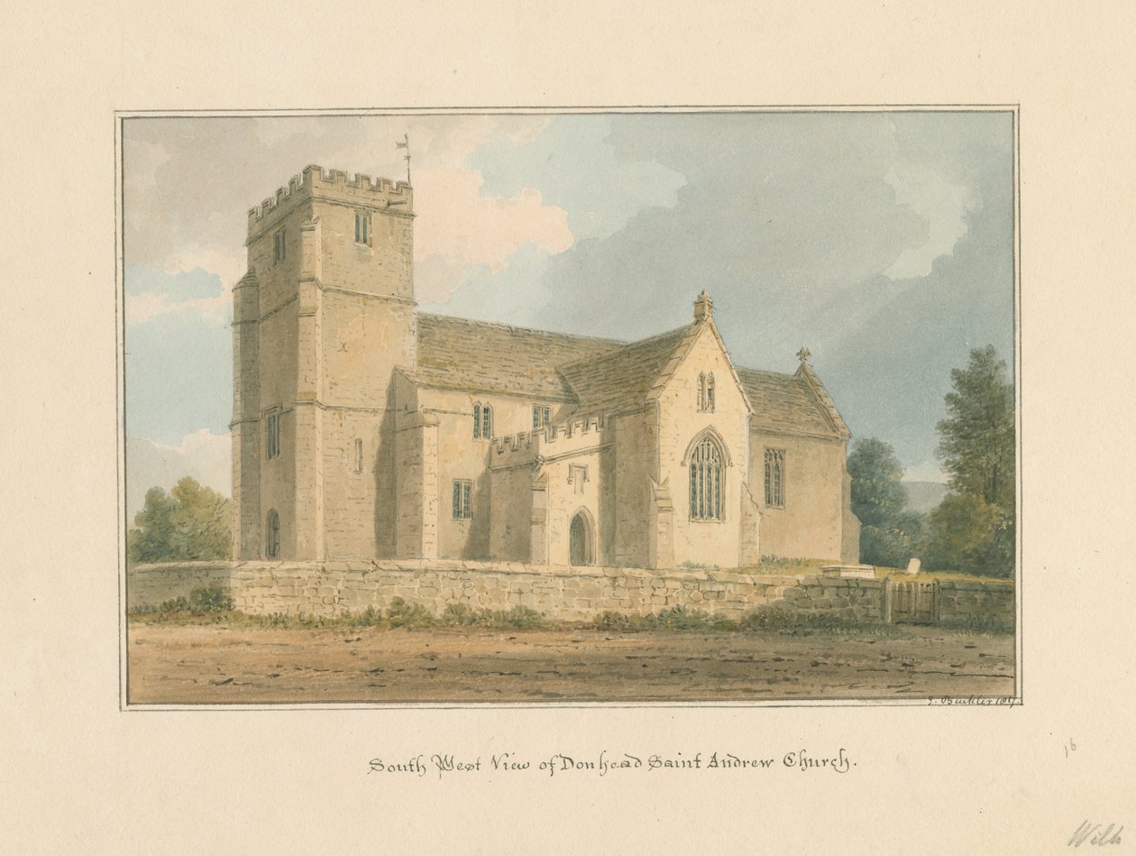 Wiltshire - Donhead Saint Andrew Church, 1817 af John Buckler