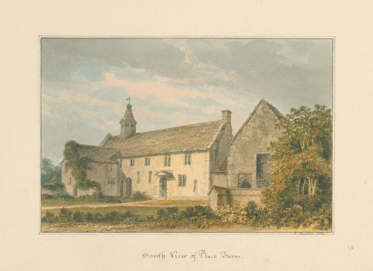 Wiltshire - Place Farm, 1812 af John Buckler