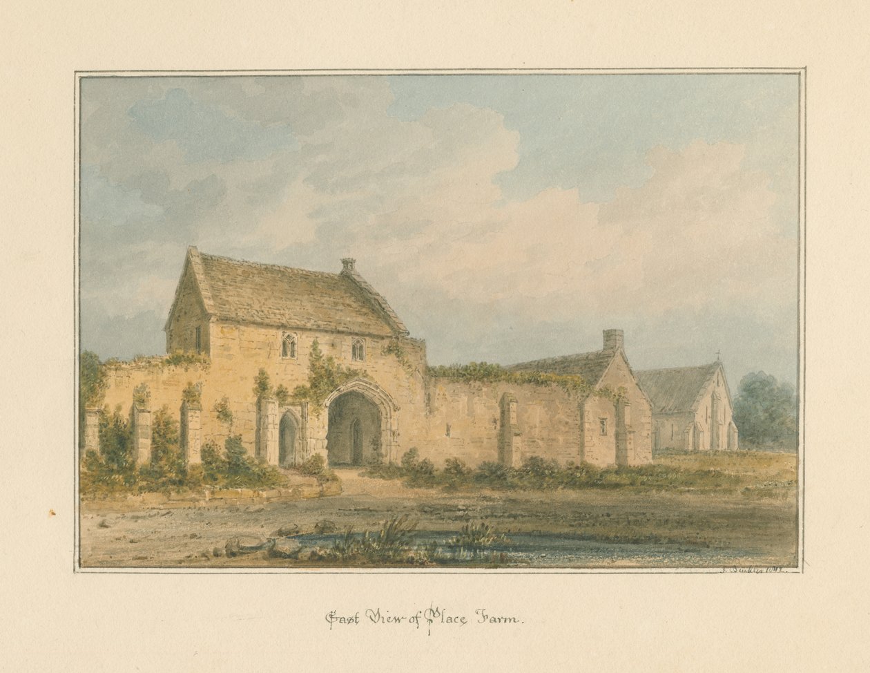 Wiltshire - Place Farm, 1812 af John Buckler