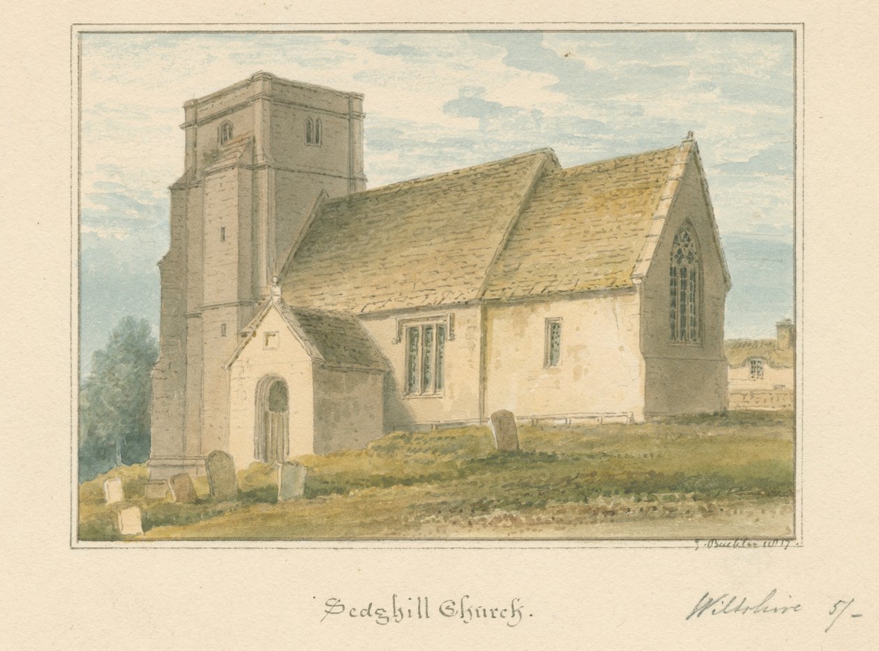 Wiltshire - Sedgehill Church, 1817 af John Buckler