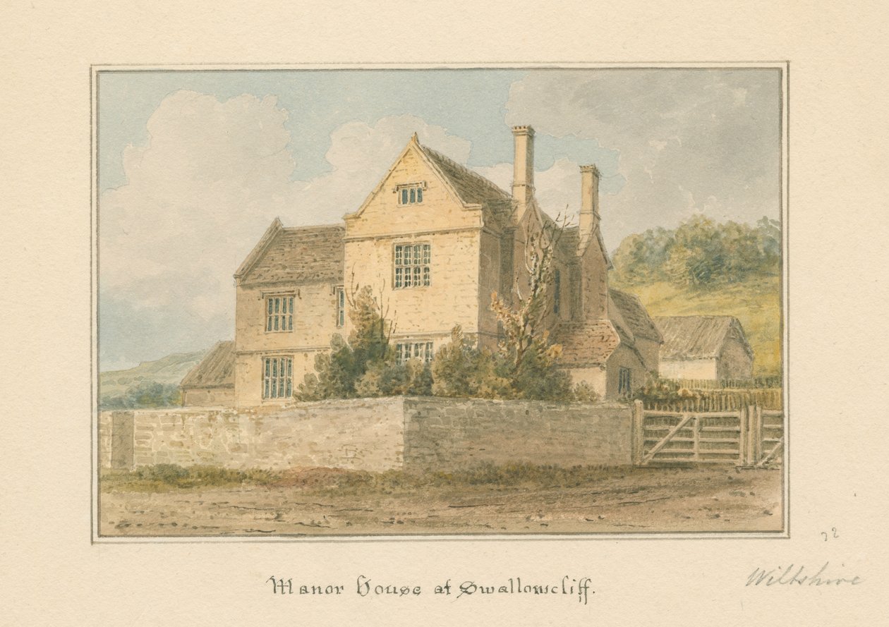 Wiltshire - Swallowcliffe Manor House, 1817 dani af John Buckler