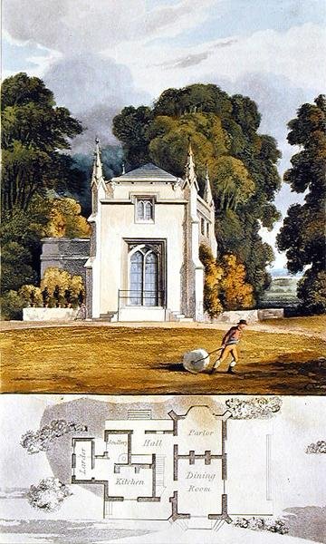 Gothic Cottage, fra Ackermanns Repository of Arts af John Buonarotti Papworth