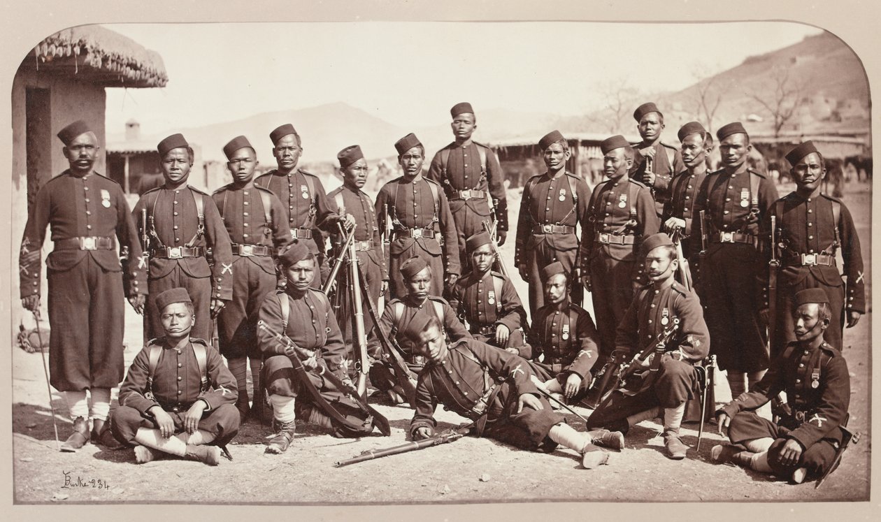4. Goorkha Regiment bajonethold, 1878 af John Burke