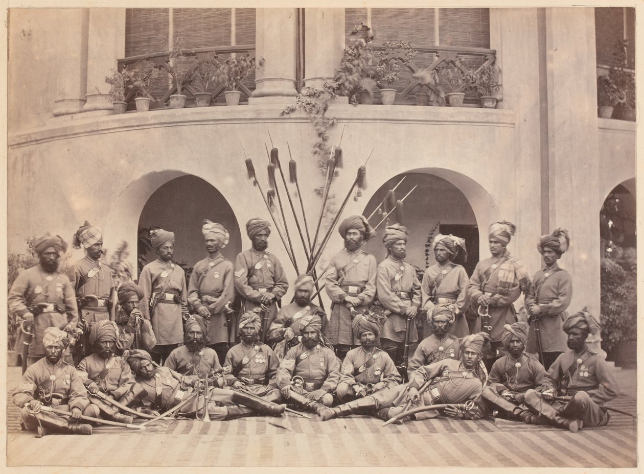 Indiske underofficerer fra Guides-kavaleriet, 1879 af John Burke