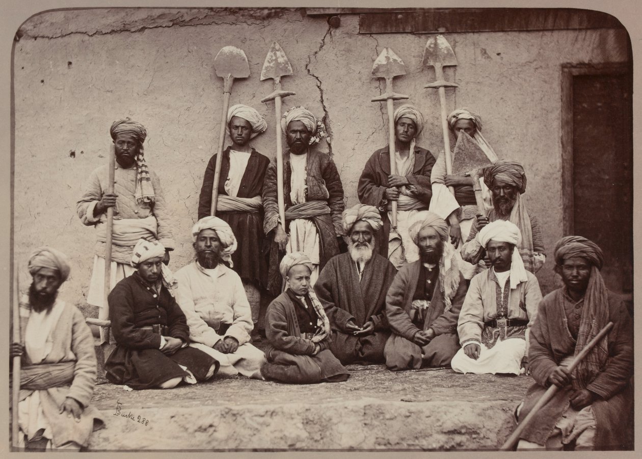 Landejere og arbejdere i Kabul, 1879 af John Burke