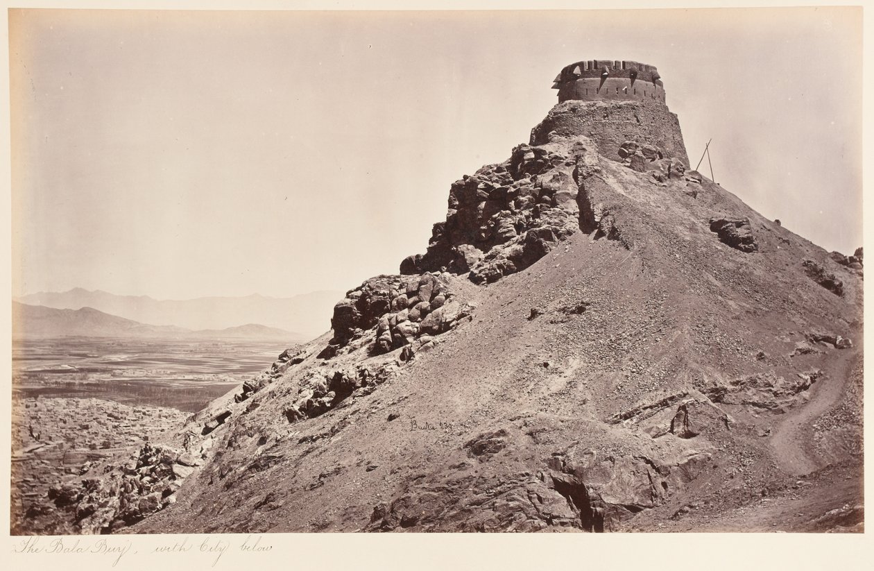 Panorama af Kabul set fra Bala Burj, 1879 af John Burke
