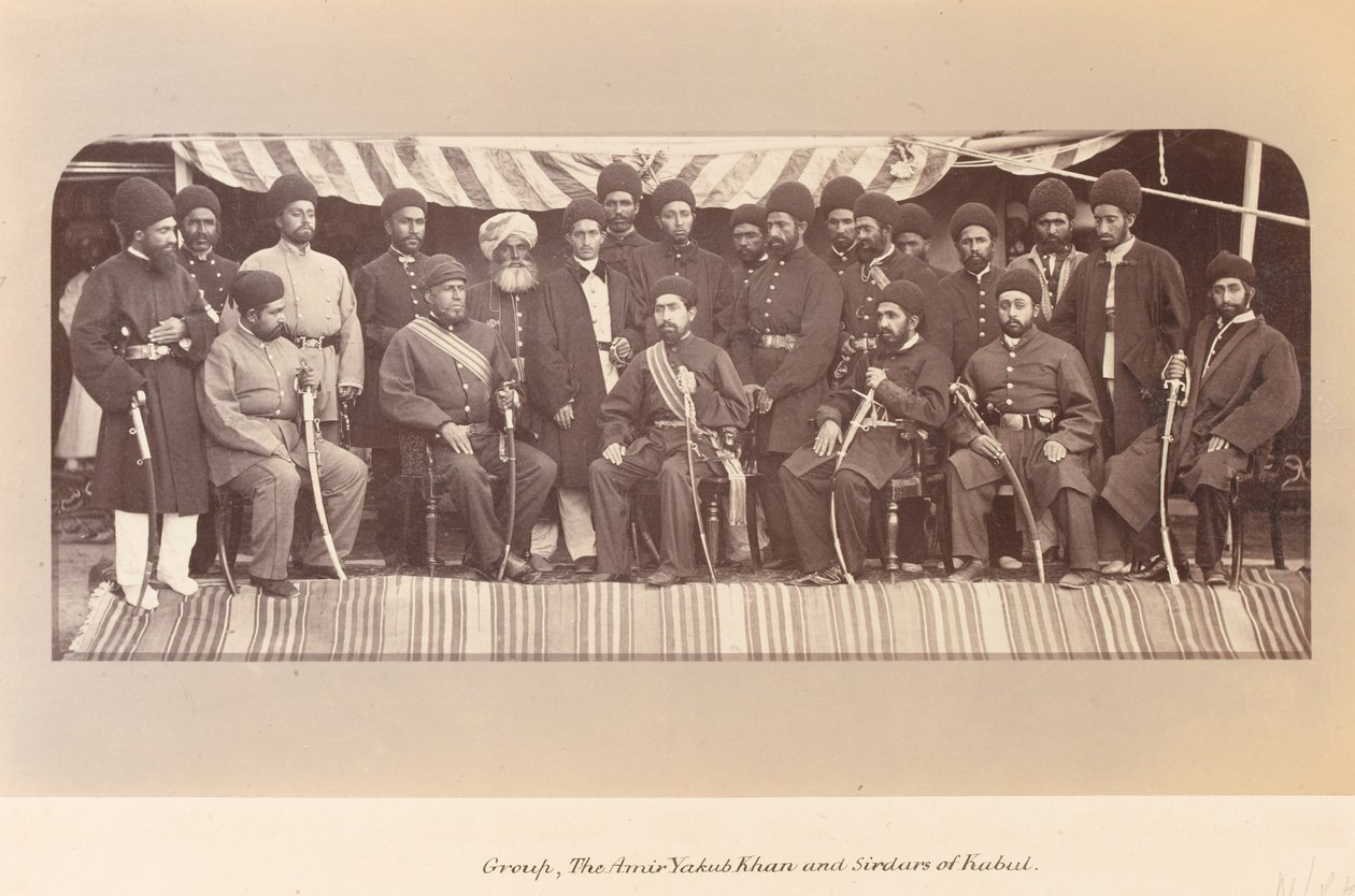 Amir Yakub Khan og Sirdars fra Kabul af John Burke