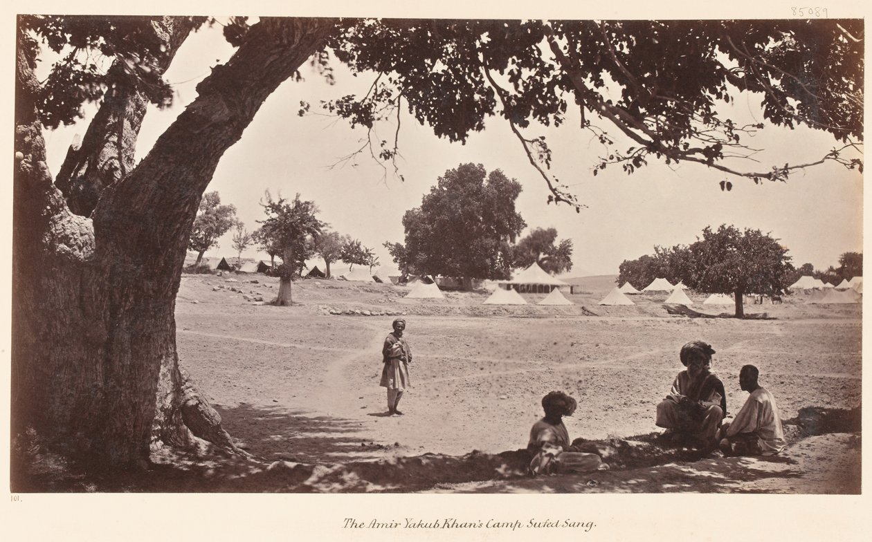 Amir Yakub Khans lejr Safed Sang, 1879 af John Burke