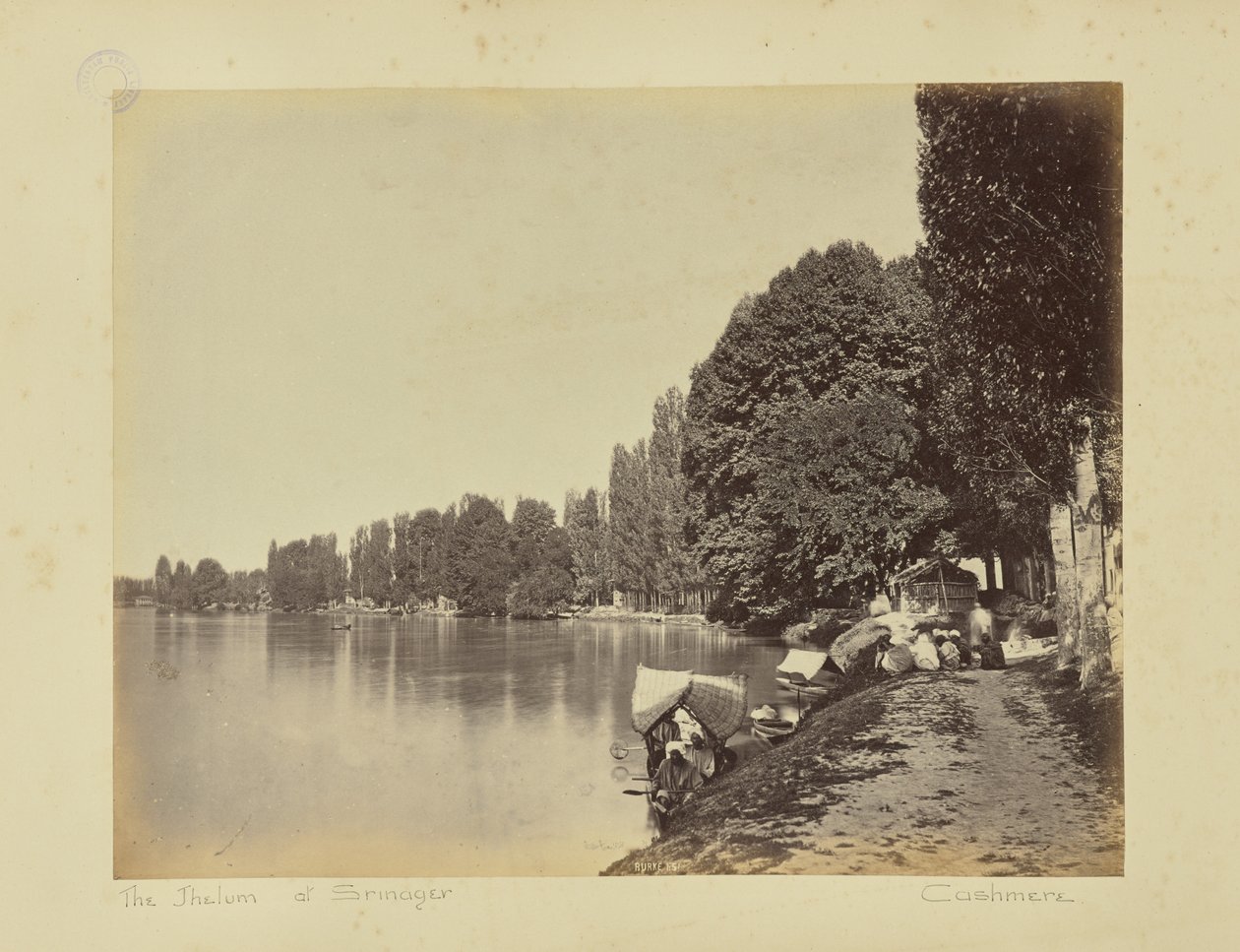 Jhelum ved Srinager. Kashmir af John Burke