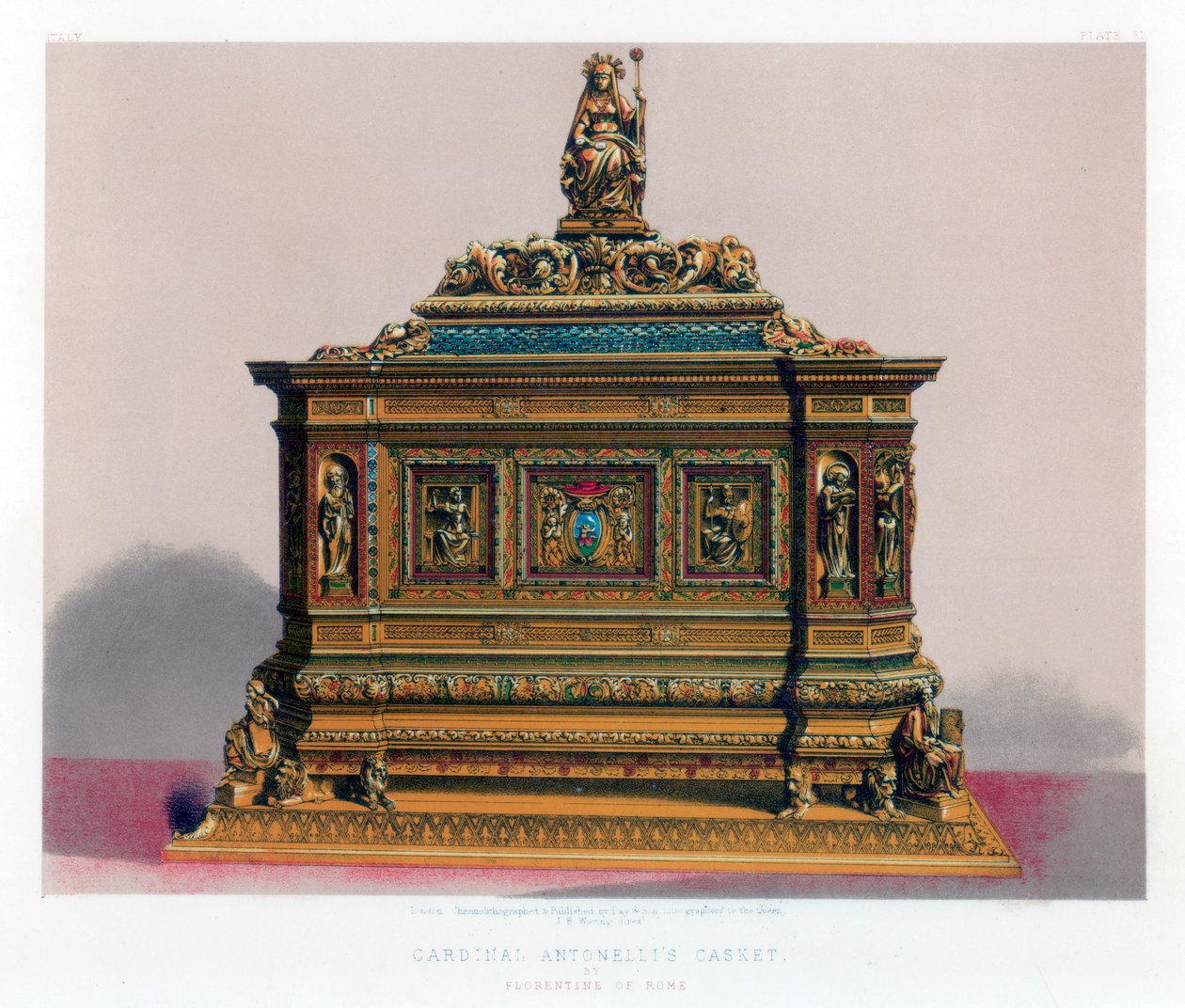 Kardinal Antonellis Casket, 1800-tallet. af John Burley Waring