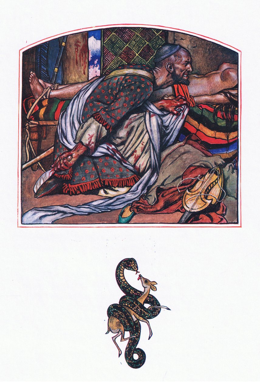 Afridi love, illustration fra The Garden of Kama (og andre tekster fra Indien), 1920 af John Byam Liston Shaw