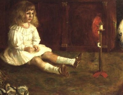Barn med et mekanisk legetøj af John Byam Liston Shaw