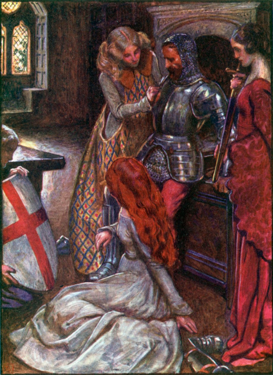 Christian Armed (farvelitografi) af John Byam Liston Shaw