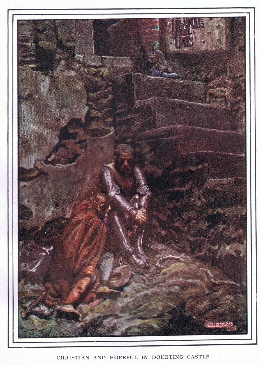 Kristen og håbefuld i tvivlslottet af John Byam Liston Shaw