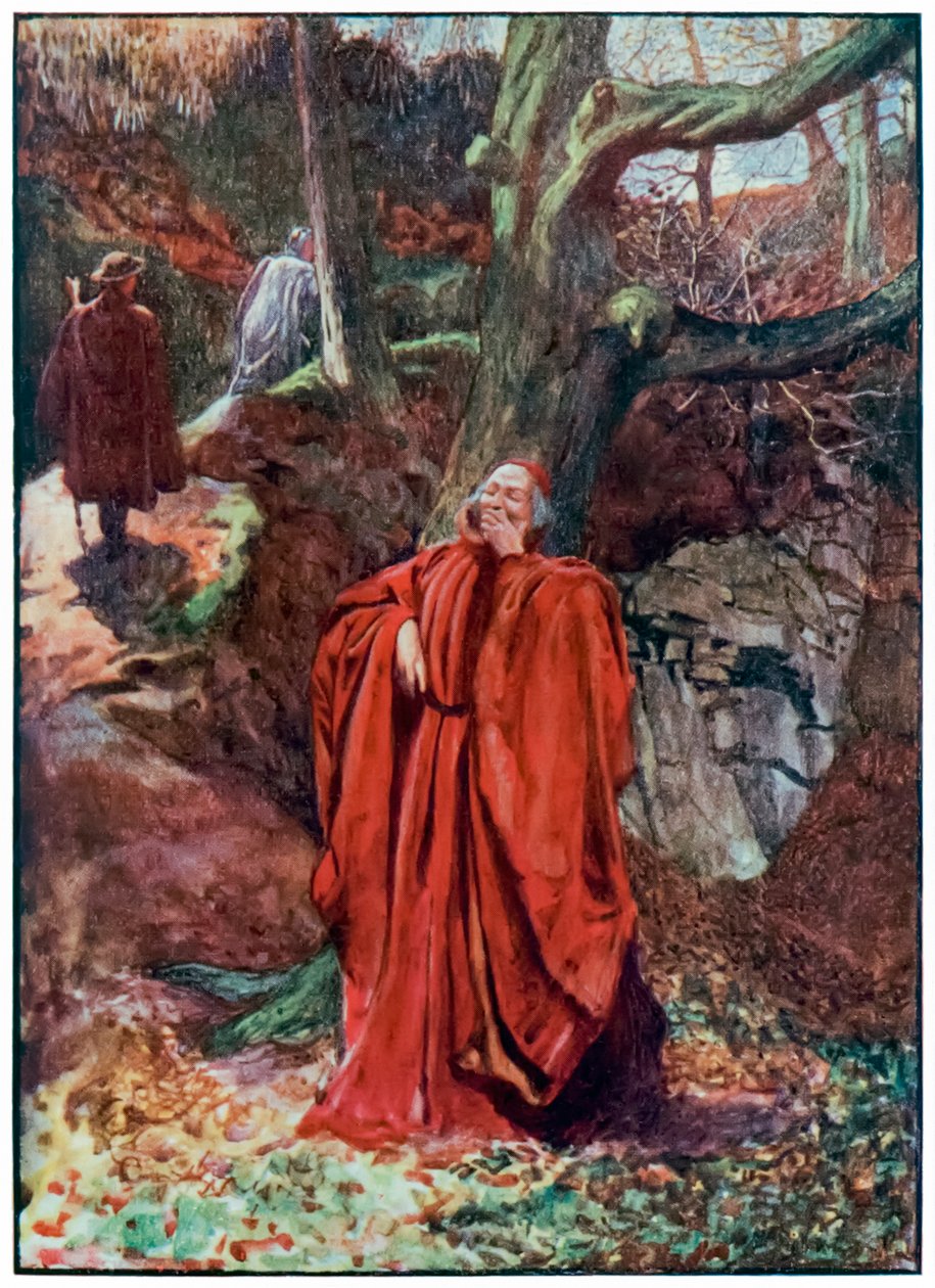 "Kristne og håbefulde lader ateisten grine" fra "Pilgrimens fremskridt fra denne verden, til det som skal komme" af John Bunyan af John Byam Liston Shaw