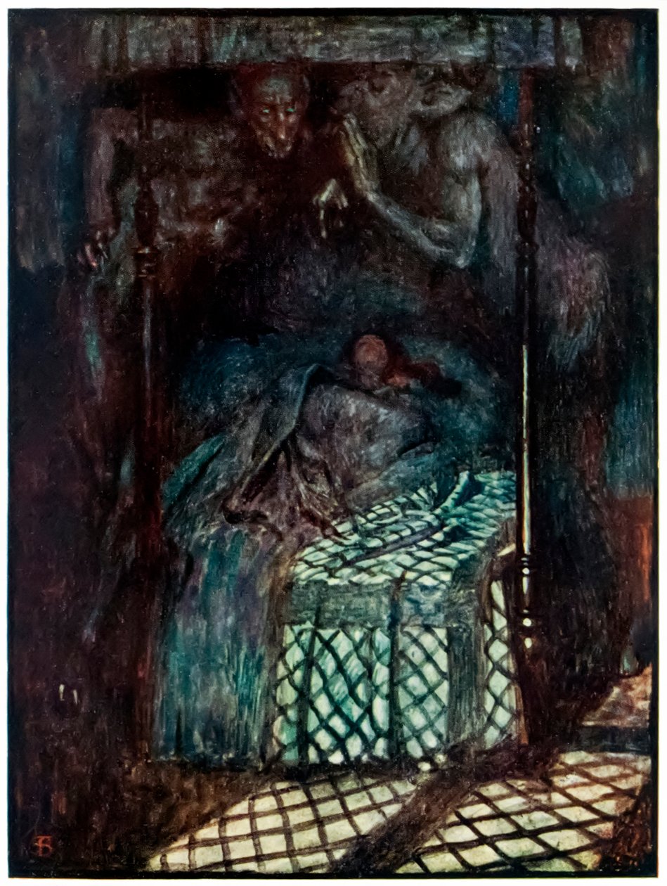 "Christianas drøm" fra "Pilgrimmens fremgang fra denne verden, til det som skal komme" af John Bunyan af John Byam Liston Shaw