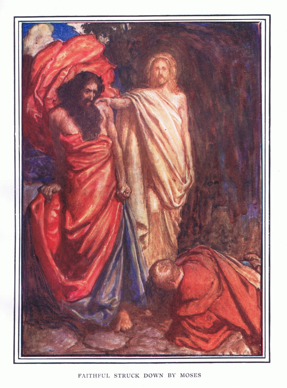 Trofaste slået ned af Moses af John Byam Liston Shaw