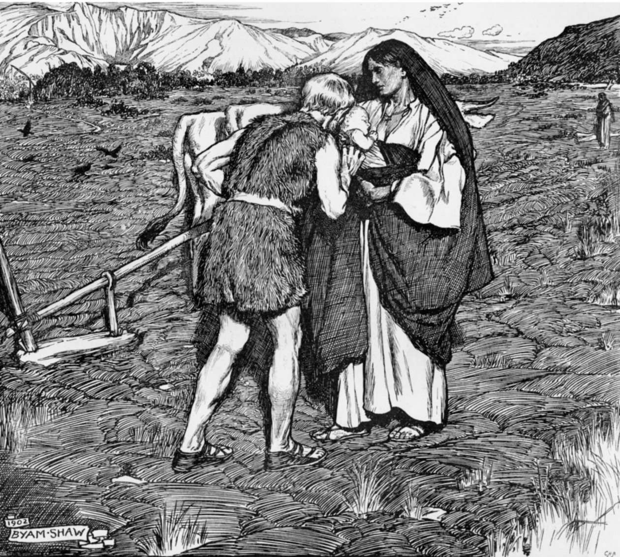 Illustration til "The Pearl-Maiden: A Tale of the Fall of Jerusalem" af H. Rider Haggard, fra "The Graphic" den 19. juli 1902 af John Byam Liston Shaw